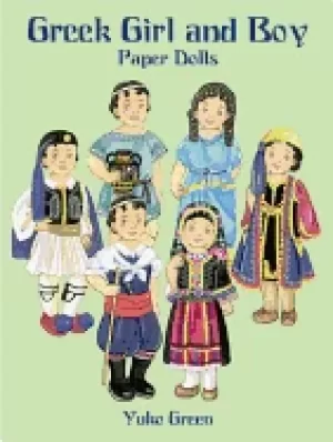 Image of greek girl and boy paper dolls