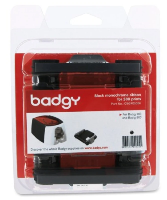 Image of Evolis CBGR0500K Thermal-transfer ribbon black. 500 pages for Evolis B