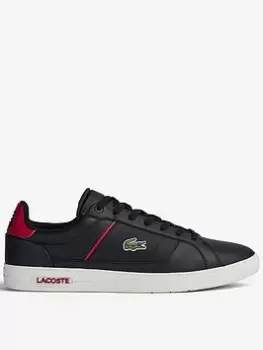Image of Lacoste Mens Lacoste Europa Pro Trainers, Black/Red, Size 10, Men