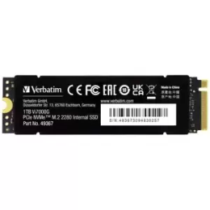 Image of Verbatim Vi7000 1TB NVMe/PCIe M.2 internal SSD PCIe 4.0 x4 Retail 49367