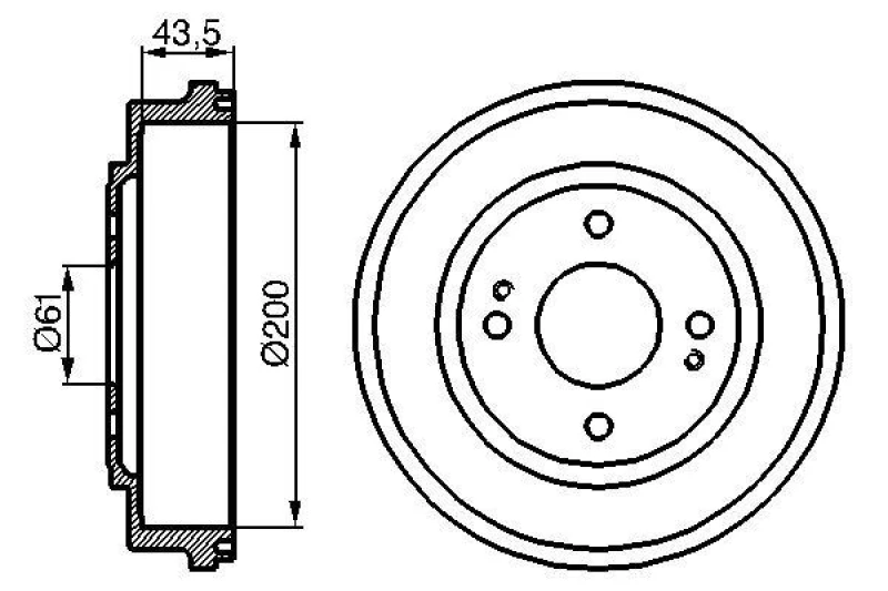 Image of Brake drum Bosch 0 986 477 081