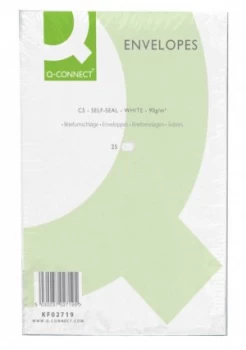 Image of Q Connect Pkt C5 Wht Pln Ss 90g Pk25 - 20 Pack