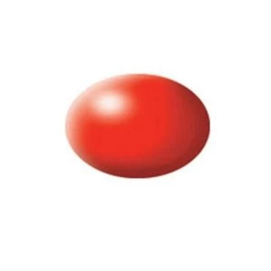 Image of Aqua luminous red silk