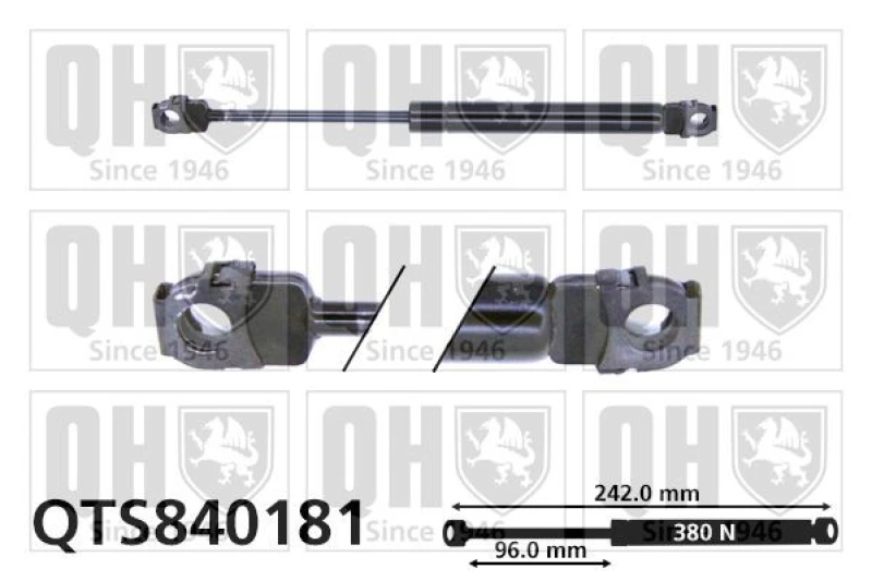 Image of QUINTON HAZELL Bonnet strut QUINTON HAZELL QTS840181