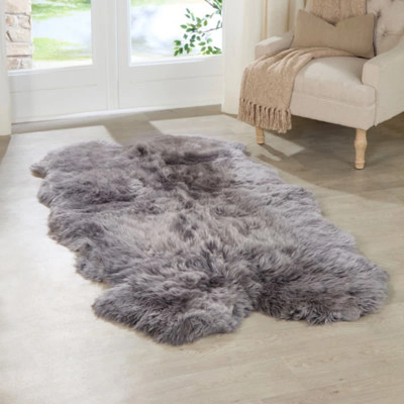 Image of Native Natural Quad Grey Sheepskin Rug Grey