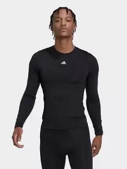 image of adidas Train Techfit L/S T-Shirt - Black, Size XS, Men