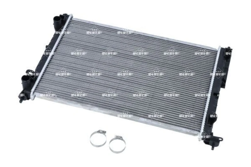 Image of NRF 58242 Engine radiator EASY FIT Brazed cooling fins, Aluminium, with mounting parts Aluminium Radiator,engine cooling (470)