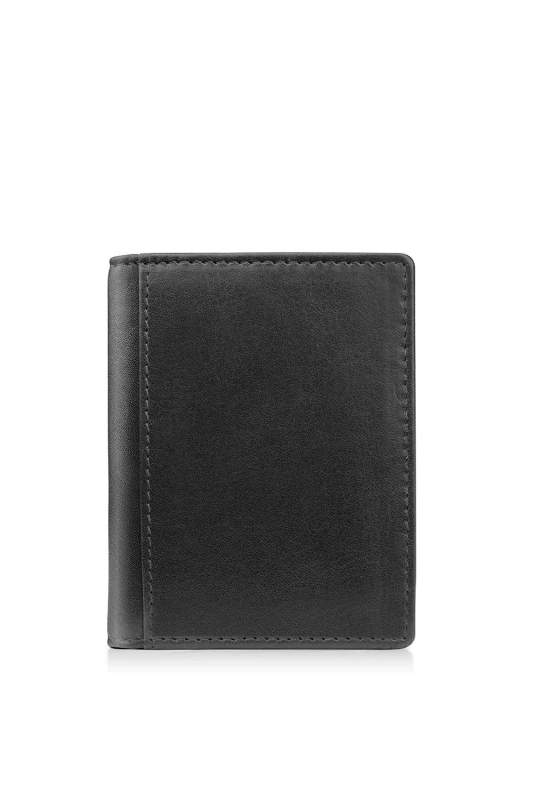 Image of PRIMEHIDE 'Tuscan' Leather Mens Credit Card Holder Black