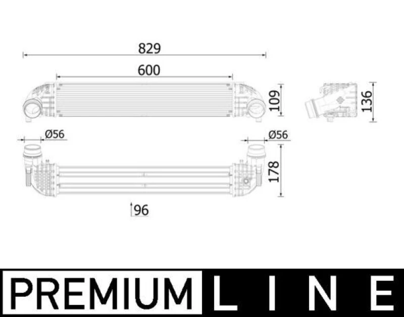 Image of MAHLE CI 615 000P Intercooler Intercooler,charger (468)