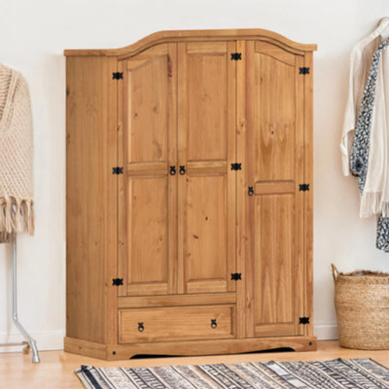 Image of MERCERS FURNITURE Corona 3 Door 1 Drawer Wardrobe COR113