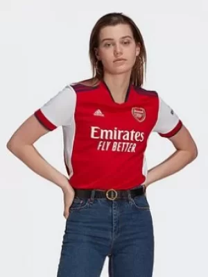 Image of adidas Arsenal 21/22 Home Jersey, White/Red Size M Women