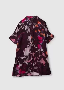 image of Religion Womens Strike Botanic Tunic Dress In Port Royal/Beetroot Purple