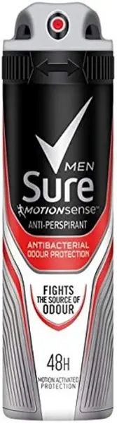 Image of Sure Men Motion Sense Antibacterial Odour Protection Deodorant 250ml