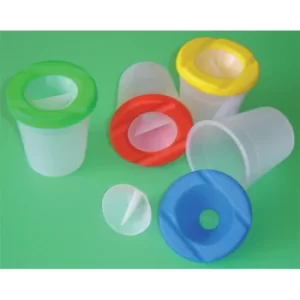 image of Major Brushes Standard Waterpot Pack of 10 with Lids and Stoppers