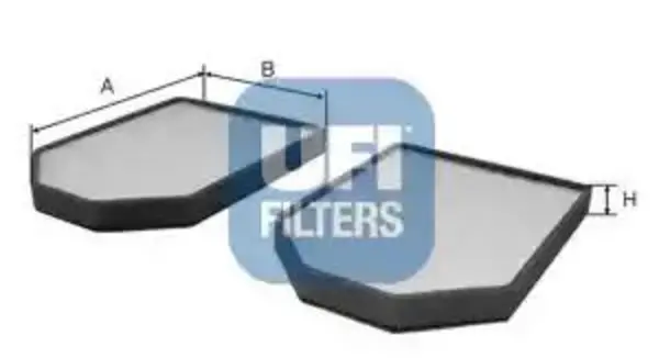 Image of UFI 53.009.00 Interior Air Cabin/ Pollen Filter Set Of 2