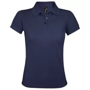 image of SOLs Womens/Ladies Prime Pique Polo Shirt (S) (French Navy)