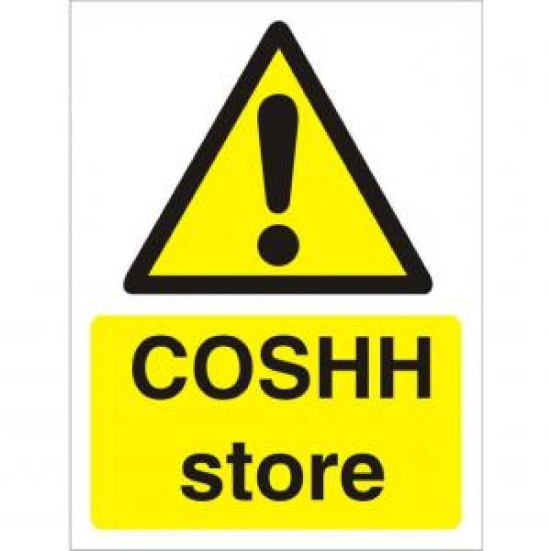 Image of Stewart Superior Seco Warning Safety Sign COSHH Store Self Adhesive Vinyl 150 x 200mm - W0201SAV150X200 W0201SAV150X200