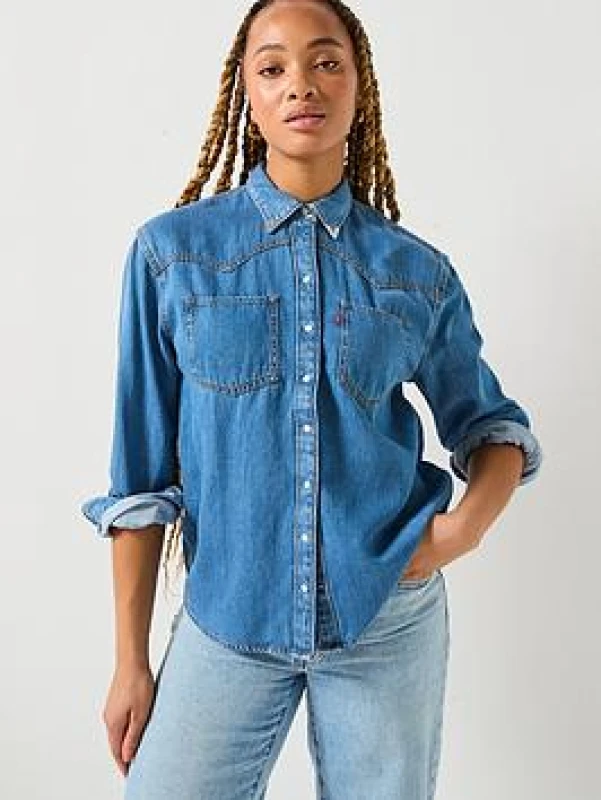 Image of Levis Teodora Western Printed Shirt Going Steady Tipped Women XS;L;M;S