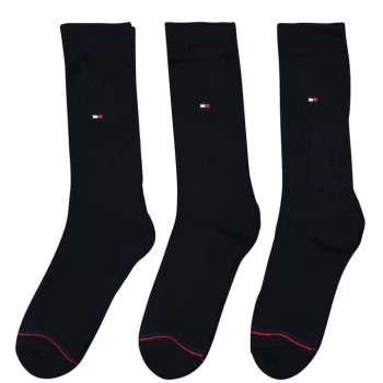 Image of Tommy Bodywear Sports 3 Pack Mens Crew Socks - Black