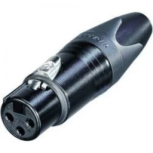 Image of XLR connector Socket straight Number of pins 3 Black Neutrik NC3FXX BAG
