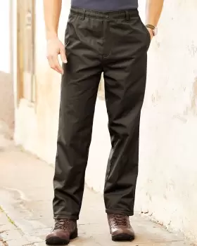 Image of Cotton Traders Mens Thermal Leisure Trousers in Green