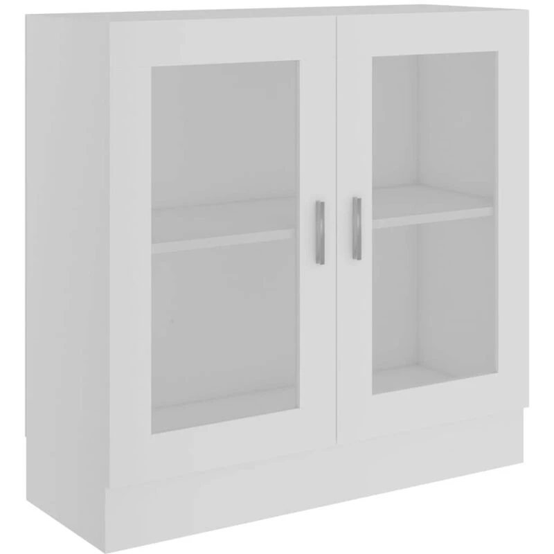 Image of VIDAXL Vitrine Cabinet White 82.5x30.5x80cm Engineered Wood Vidaxl 8720286134238