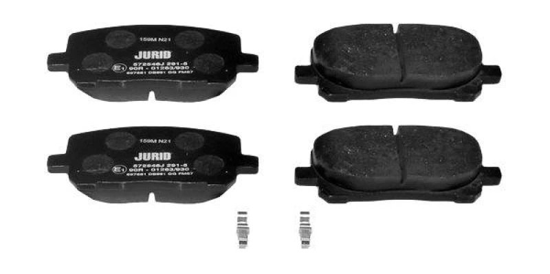 Image of JURID 572546J Brake pad set with acoustic wear warning, without accessories Brake Pad Set,disc brake (402)