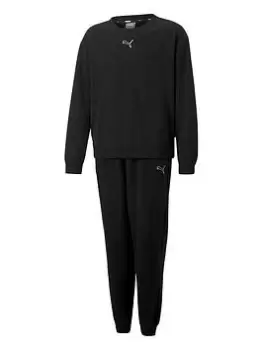 Puma Puma Girls Loungewear Suit - Black, Size 11-12 Years, Women