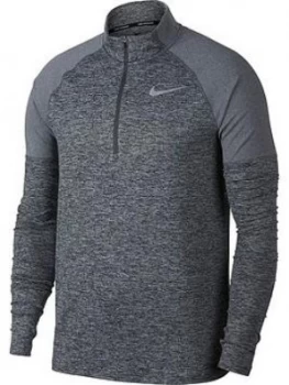 Image of Nike Running Element Half Zip Top Dark GreyHeather Size 2XL Men