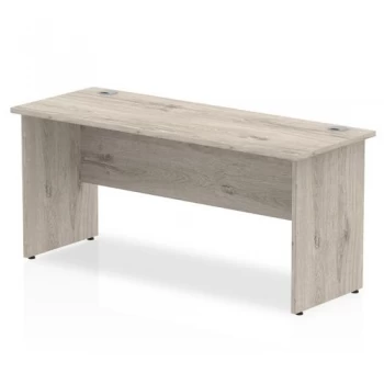 Image of Trexus Slim Rectangular Desk Panel End Leg 1600x600mm Grey Oak Ref