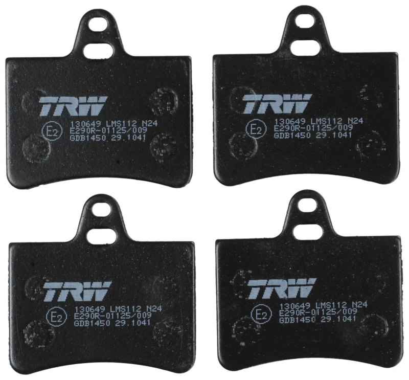 Image of TRW GDB1450 Brake pad set not prepared for wear warning indicator Brake Pad Set,disc brake (402)