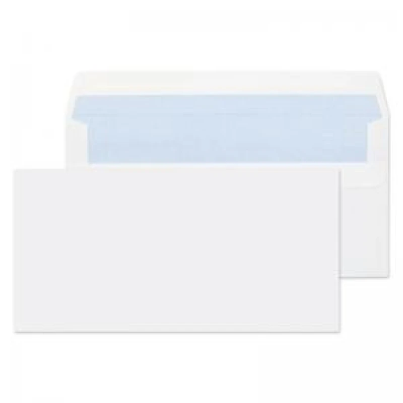 Image of ValueX Everyday Envelopes DL White Wallet Plain Self Seal 80gsm EXR57021BL