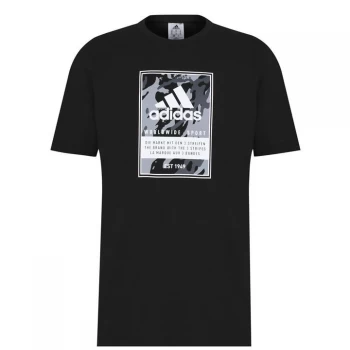 Image of adidas QT T Shirt Mens - Black BOS