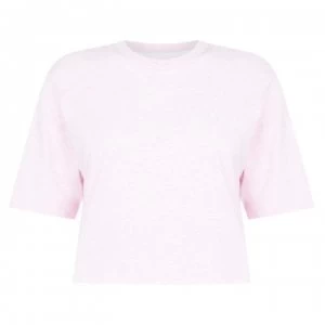 Image of Calvin Klein Performance Cropped Short Sleeve T Shirt - 695 Pink Nectar