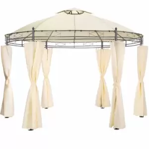 image of Tectake Luxury Gazebo 350cm Siana Cream