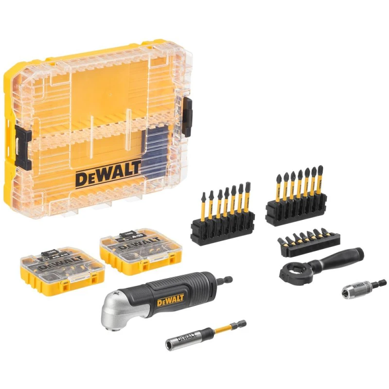 Image of DEWALT 80 Piece Screwdriver Bit and Right Angle Attachment Set in Tough Cases DT70775