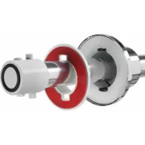 Image of Shower Curtain Rail Telescopic Rod Stick n Lock Easy Fit Chrome Bathroom - Croydex