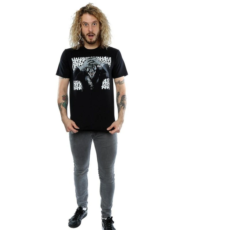 Image of Batman Batman Men Killing Joke The Joker T-Shirt in Black Size: Small Black S Male 5063377538687