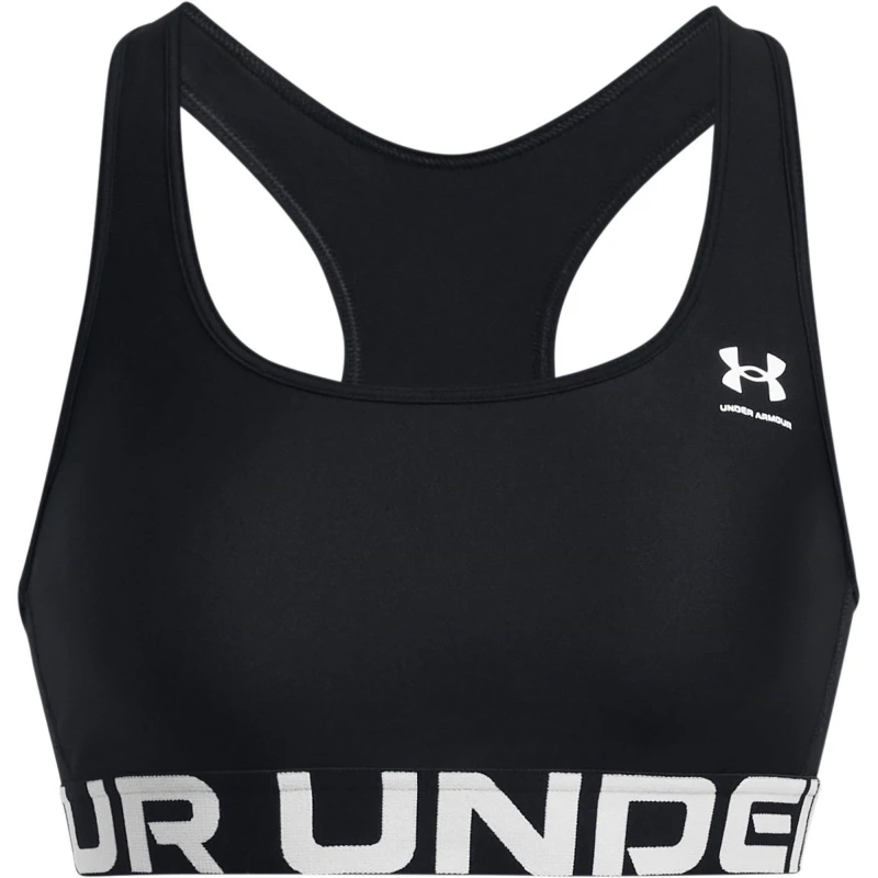 Image of Under Armour Armour HeatGear Armour Mid Branded Sports Bra Women' - Black 12