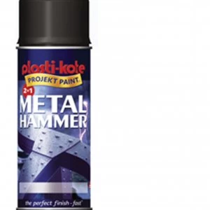 image of Plastikote Metal Paint Hammer Aerosol Spray Paint Silver 400ml