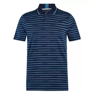 Image of Ted Baker Tildarg Stripe Polo - Blue