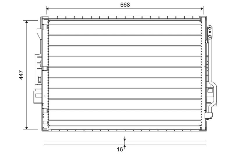 Image of Air conditioning condenser VALEO 822643