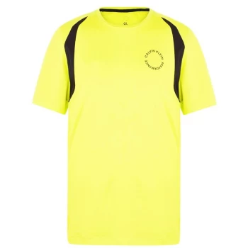 Image of Calvin Klein Performance Short Sleeve T Shirt - Yellow