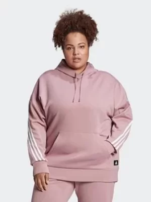Image of adidas Sportswear Future Icons 3-stripes Sweatshirt (plus Size), Purple, Size 1X, Women