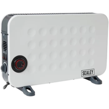 image of Sealey CD2013TT Slimline Electric Turbo Fan Convector Heater with Timer 240v