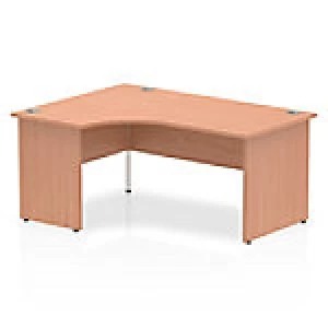 Image of Impulse Panel End 1600 Left Hand Crescent Desk Beech