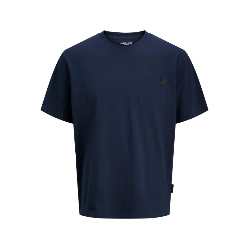Image of jack & jones Relaxed Fit T-Shirt with Short Sleeves Navy Blue Cotton XL