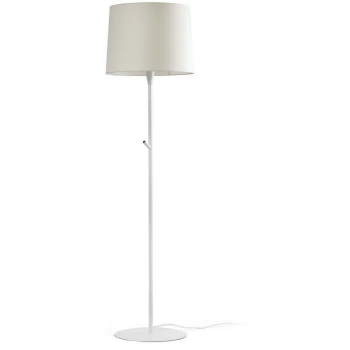 Image of Faro CONGA - Floor Lamp Round Tappered Shade White, E27