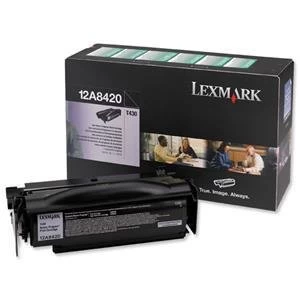 Image of Lexmark 12A8420 Black Laser Toner Ink Cartridge