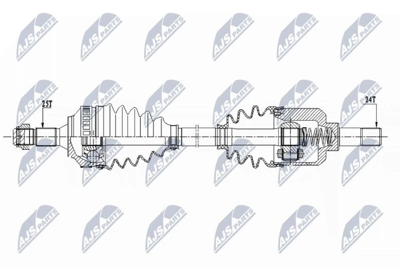 Image of NTY NPW-CT-075 Drive shaft Front Axle Left Drive Shaft (13)